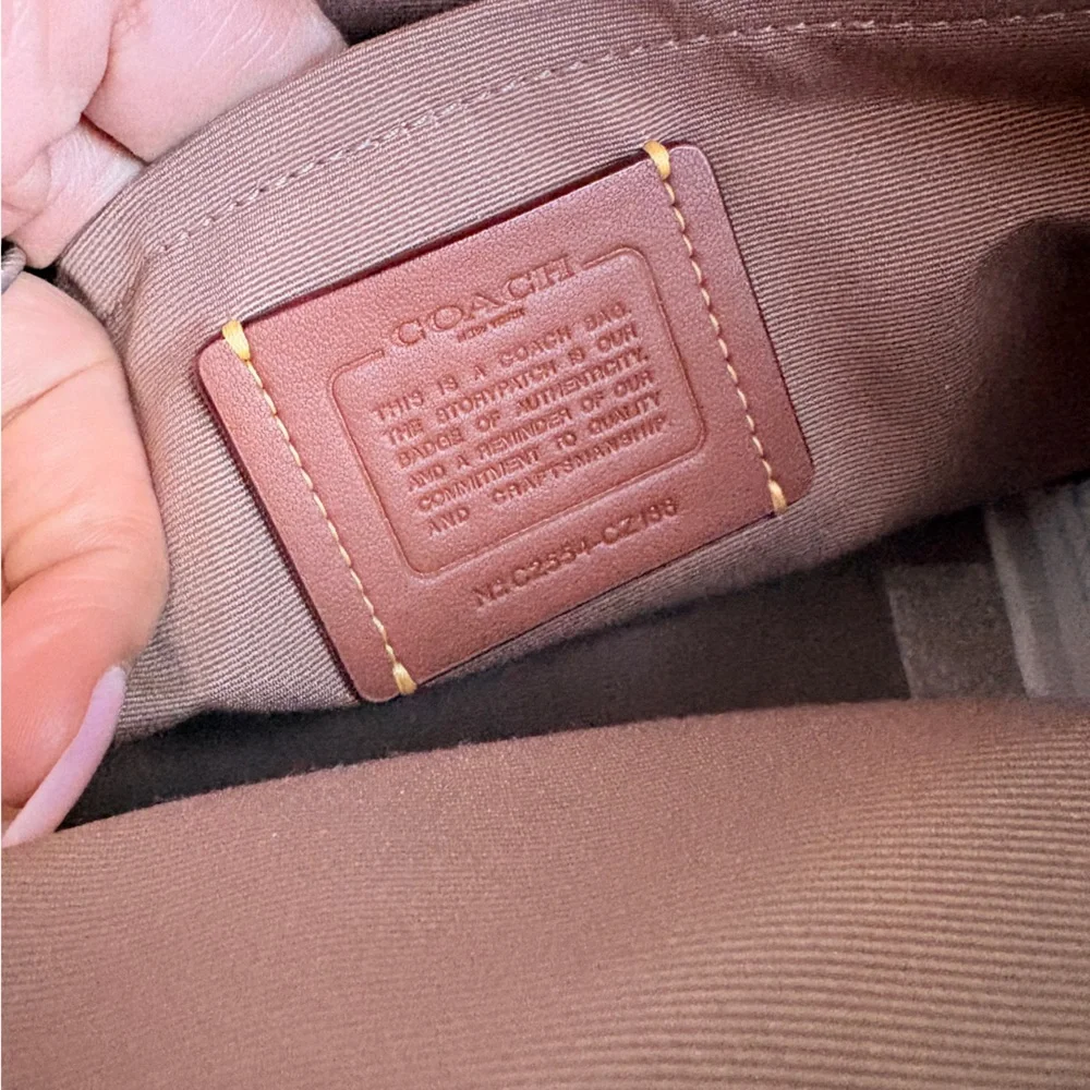 Coach Signature Brown and Yellow Crossbody Bag